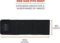 Ergodyne ProFlex 405 Wrist Wrap Support, Enhanced Fit, Black