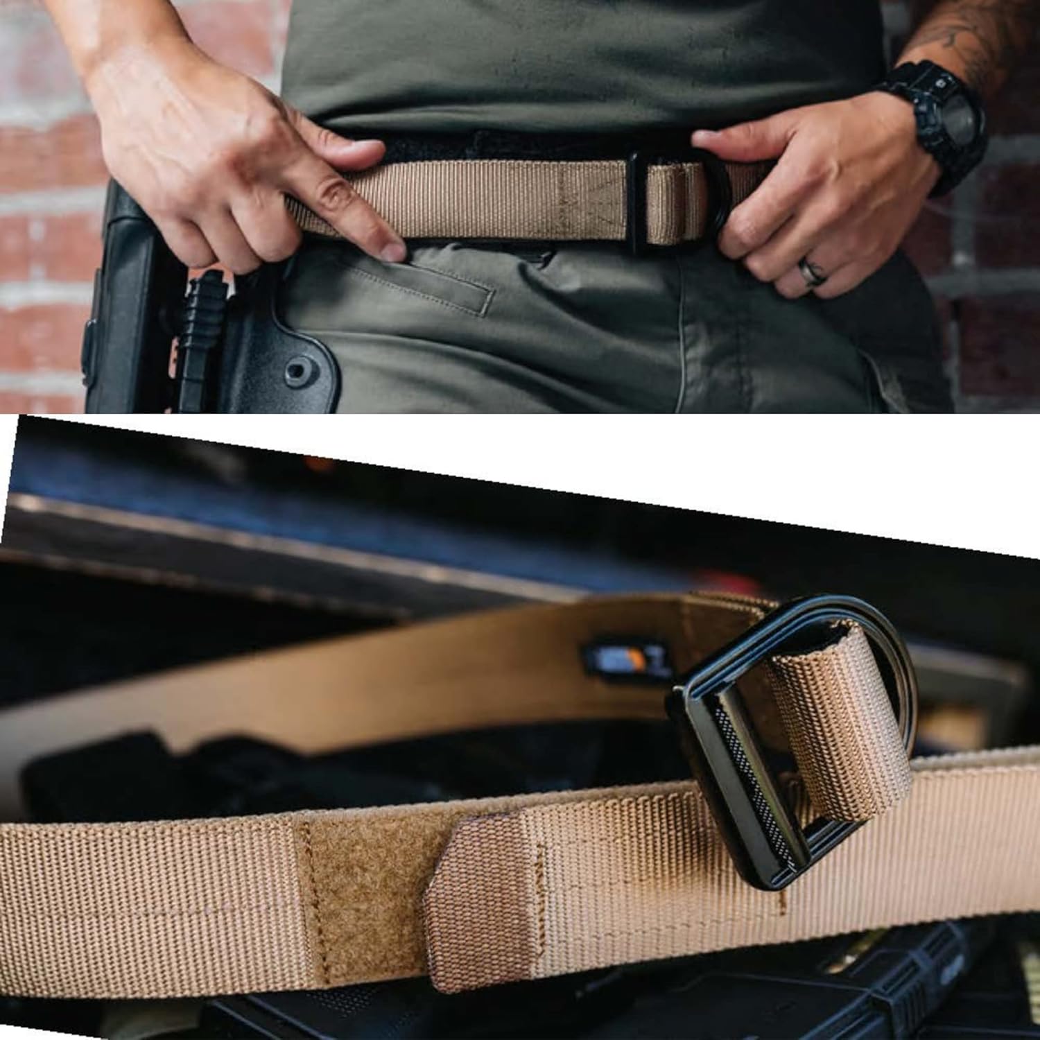 HERO'S PRIDE Tactical Duty Belt, Law Enforcement Standard Issue, High-Grade Nylon Webbing, 1.75''