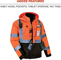 Ergodyne GloWear 8381 Type-R Class 3 Performance 3-In-1 Bomber Jacket