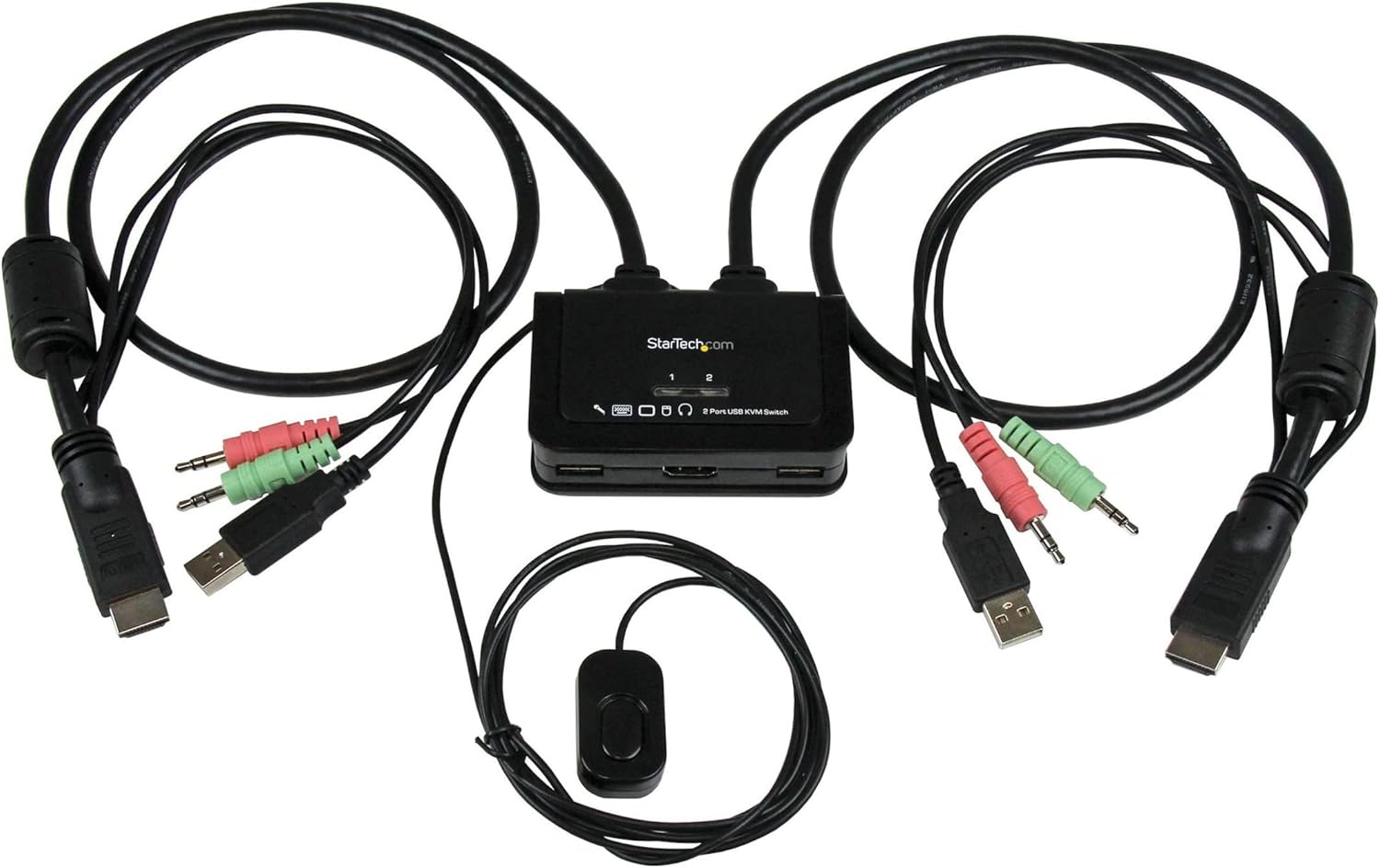 StarTech.com 2-Port USB Cable KVM Switch with Remote Switch