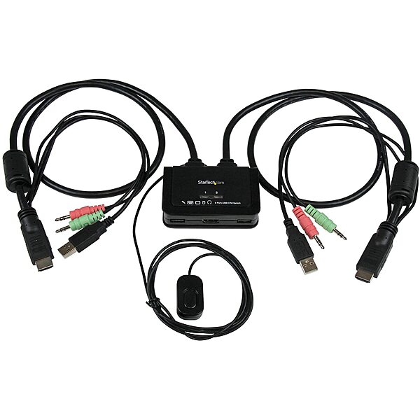 StarTech.com 2-Port USB Cable KVM Switch with Remote Switch