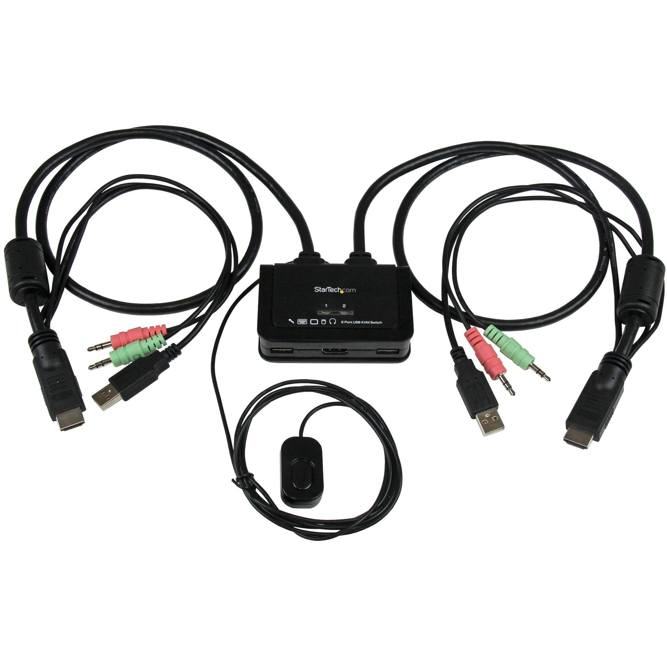 StarTech.com 2-Port USB Cable KVM Switch with Remote Switch