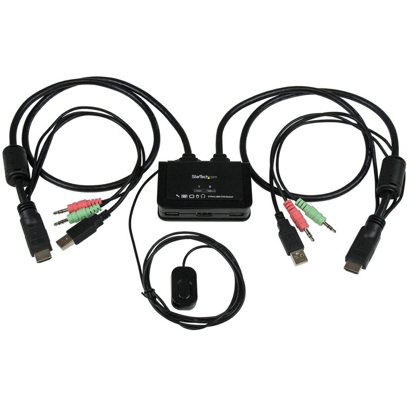 StarTech.com 2-Port USB Cable KVM Switch with Remote Switch