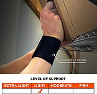 Ergodyne ProFlex 405 Wrist Wrap Support, Enhanced Fit, Black