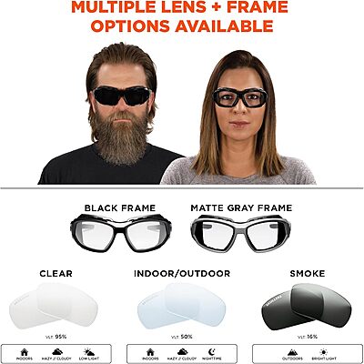 Ergodyne Skullerz Loki Convertible Anti-Fog Safety Glasses