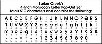 Barker Creek 4" Letter Pop-Outs 2-Pack, Moroccan, Jazz Up Your Bulletin Boards with These Colorful Letters
