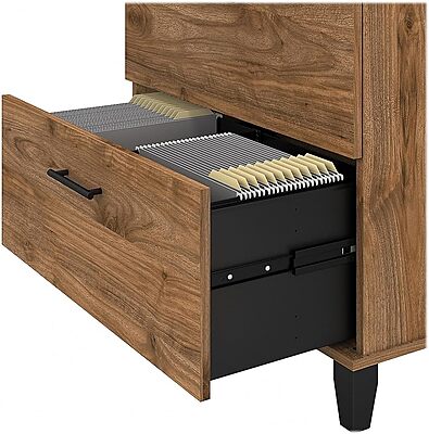 Bush Furniture 2 Drawer Lateral File Cabinet, Letter and Legal-Size Document Storage, Somerset Collection