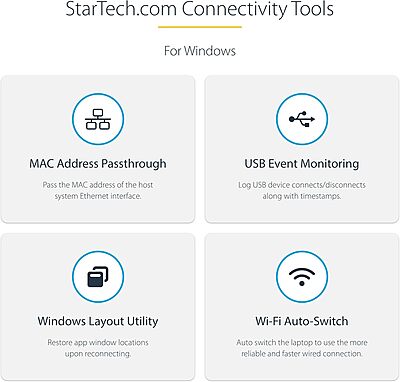 StarTech.com USB-C Docking Station Multiport Adapter with 4K60, 10Gbps USB Hub, 100W PD, Gigabit Ethernet
