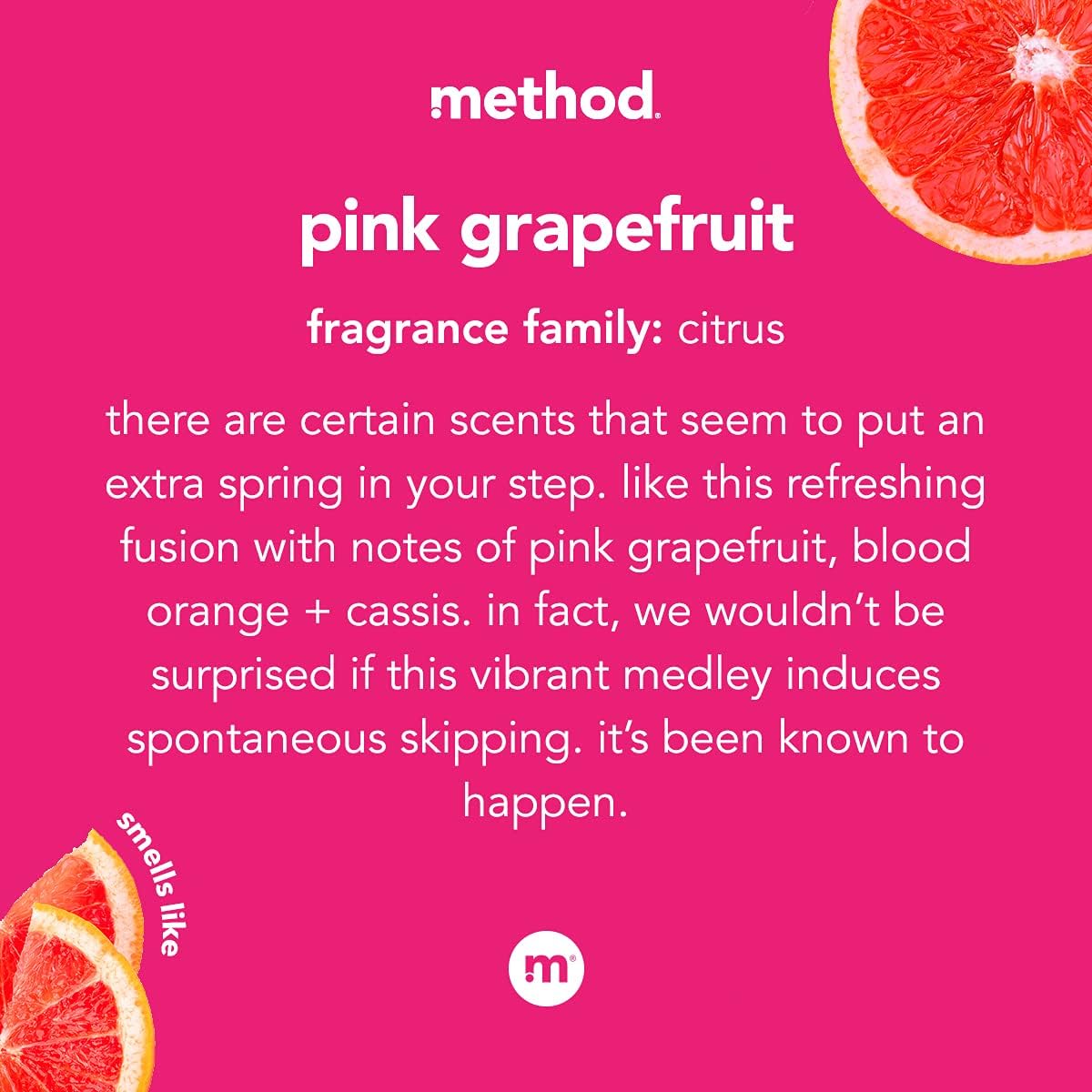 Method All-Purpose Cleaner, Pink Grapefruit, Plant-Based and Biodegradable Formula Perfect for Most Counters, Tiles, Stone