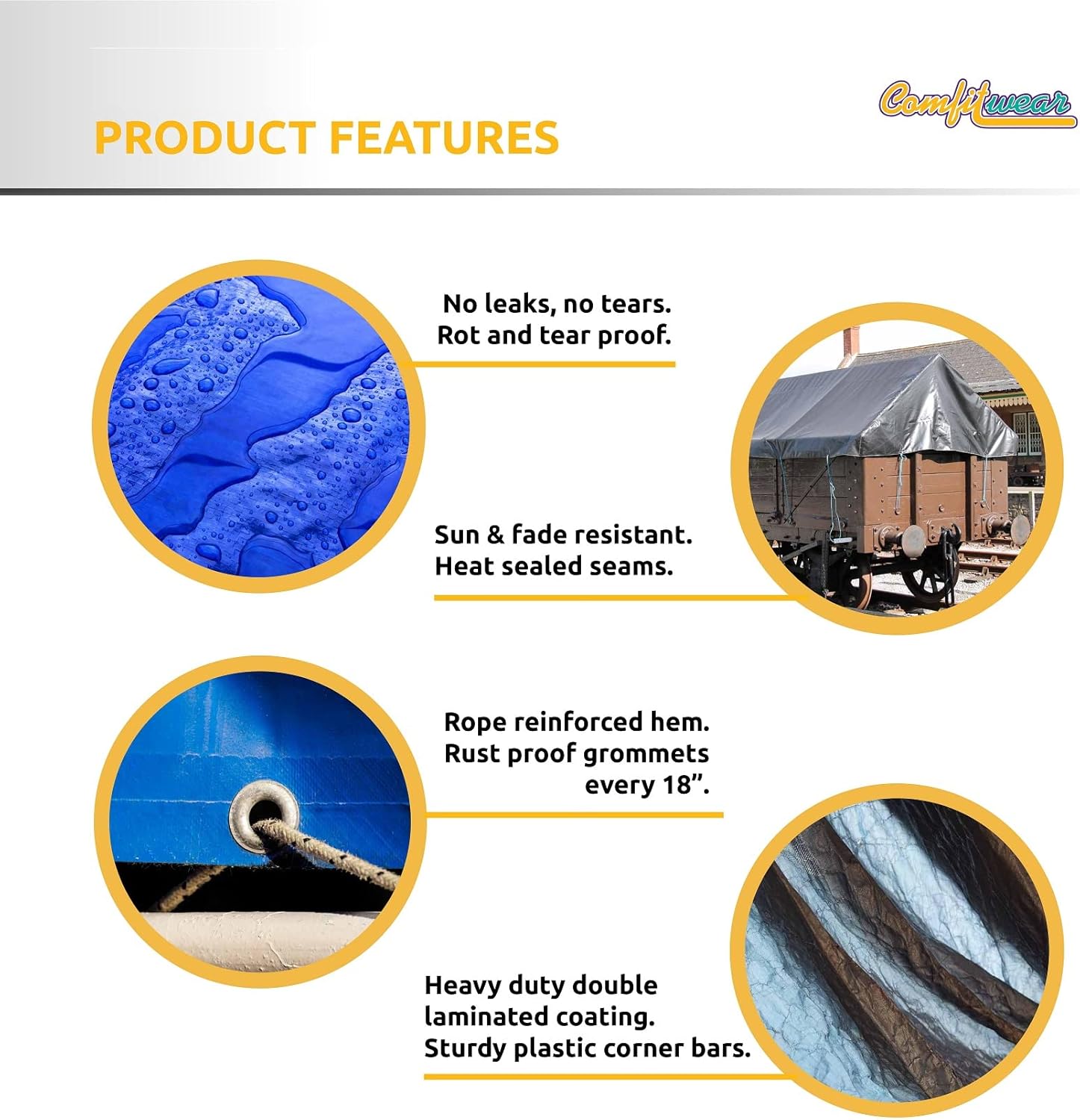 P-line Blue Poly Tarps 18' X 24'