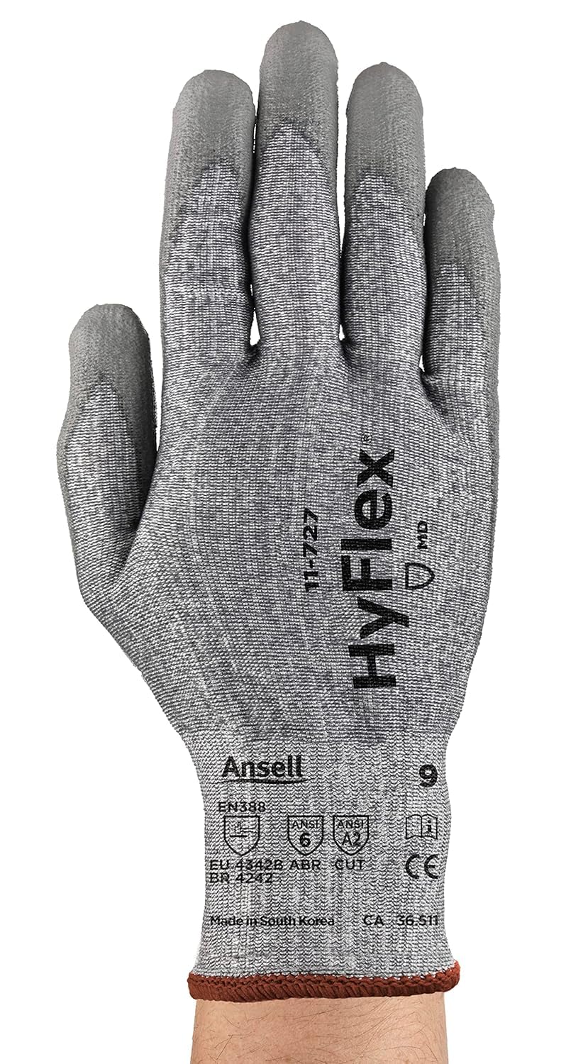 Series 11-727 Puncture-Resistant Gloves: Size X-Large, ANSI Cut N/A, Polyurethane, Series 11-727
