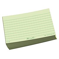 Rite in the Rain Weatherproof Index Cards, 3" x 5", Universal Pattern, Green (No. 991)