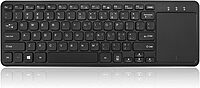 WKB-4050UB Wireless Keyboard with Built-in Touchpad, 2.4GHz RF Technology, Ultra-Slim Scissor Switch Keys, 30ft Range