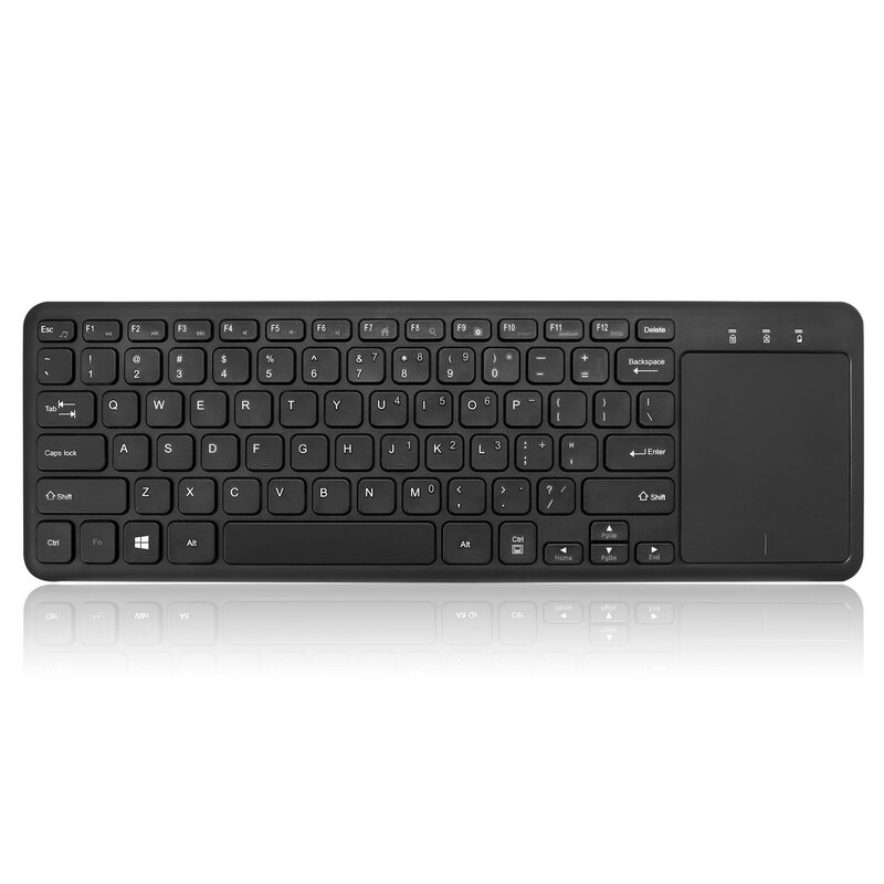 WKB-4050UB Wireless Keyboard with Built-in Touchpad, 2.4GHz RF Technology, Ultra-Slim Scissor Switch Keys, 30ft Range