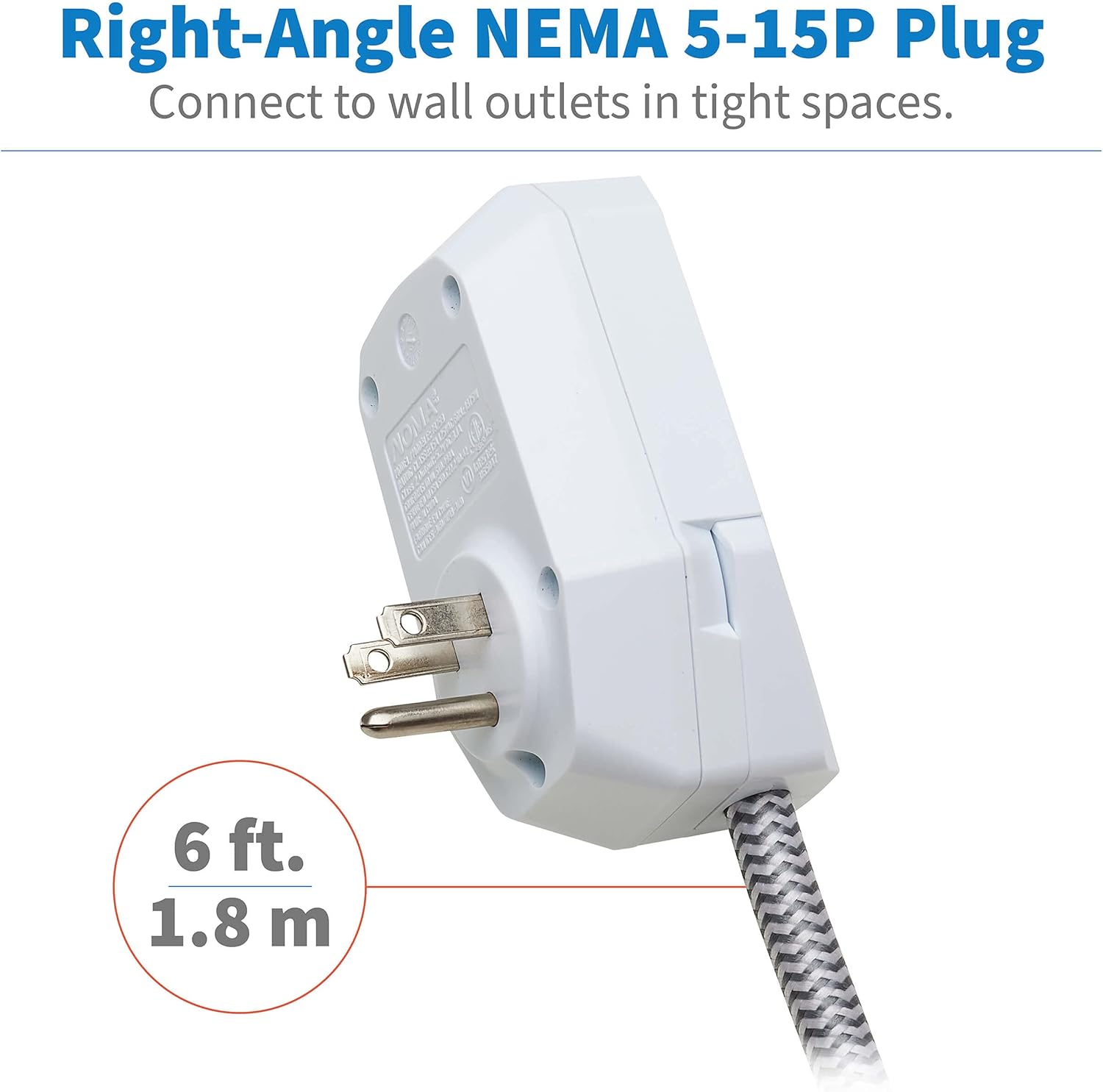 Tripp Lite Surge Protector Power Strip 7-Outlet with 2 USB Ports 6ft Cord White (TLP616USB)