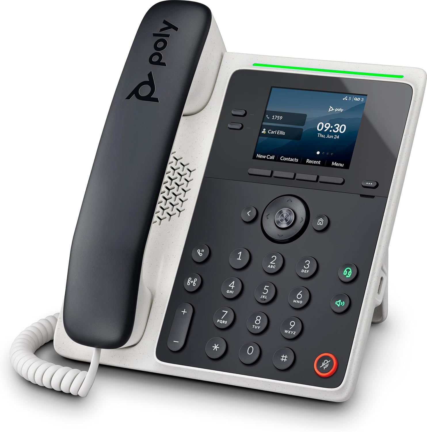 Poly Edge E100 IP Phone - Corded - Corded - Desktop, Wall Mountable