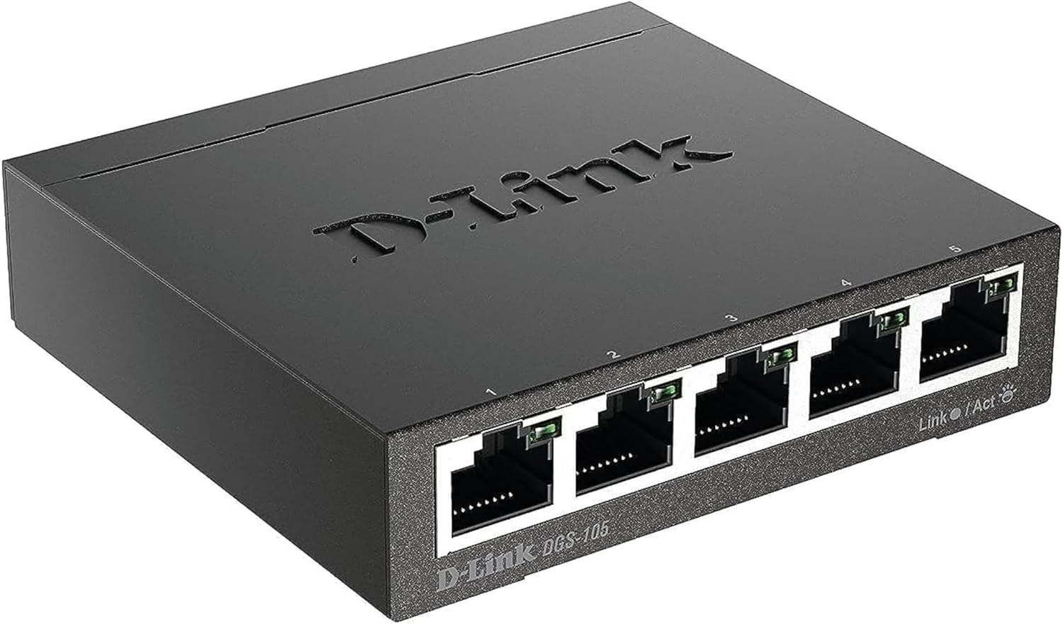D-Link Gigabit Unmanaged Metal Fan-Free Desktop/Wall-Mount Switch