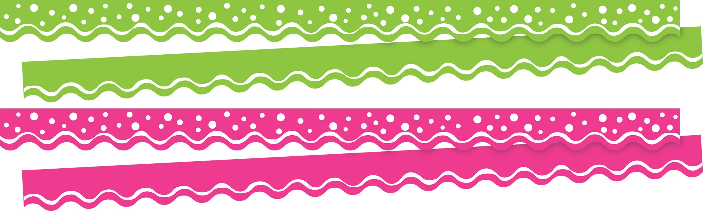 Barker Creek Double-Sided Border, Spring, School and Office Supplies, Bulletin Board Border Trim, Set of 2
