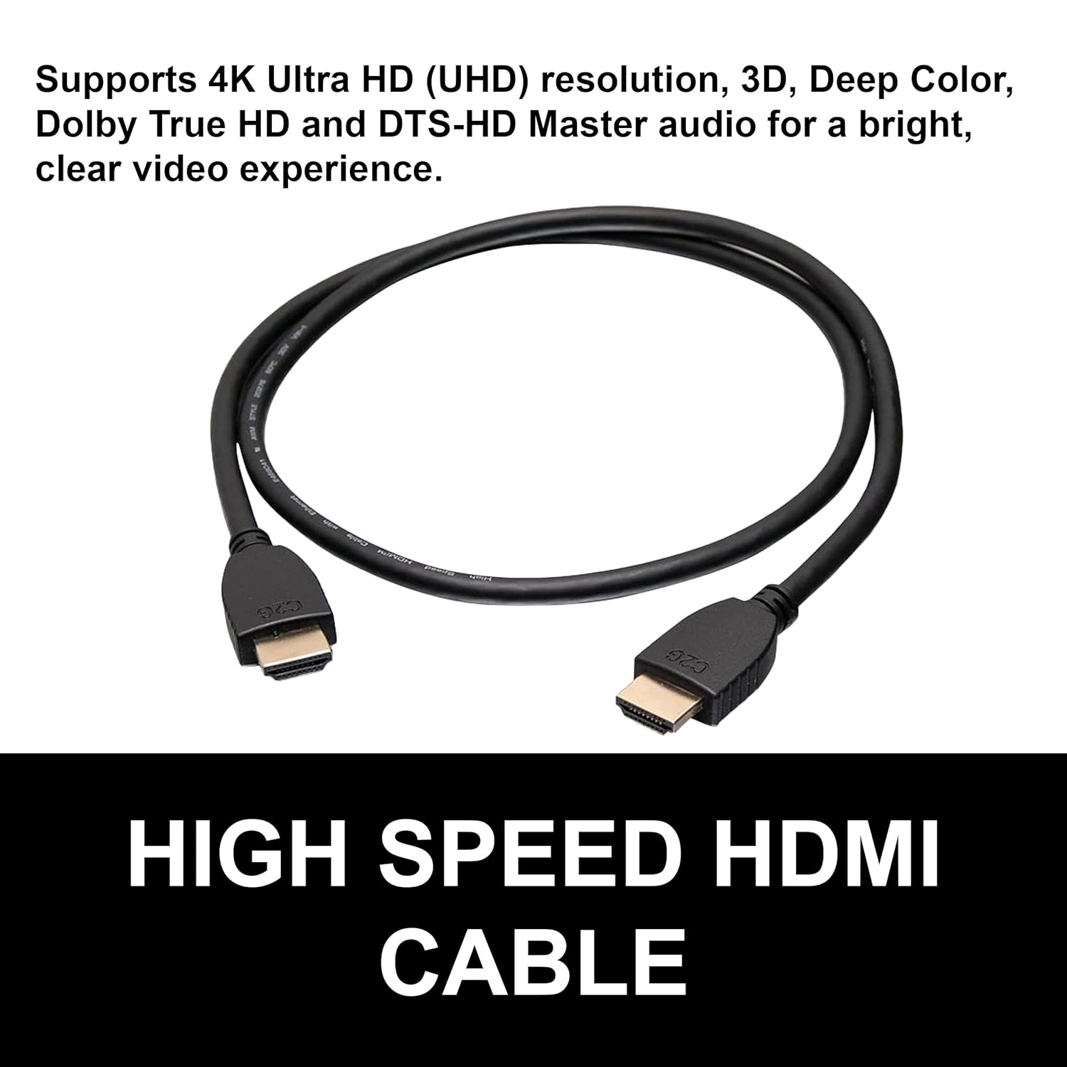 C2G High Speed HDMI Cable with Ethernet, 4K 60Hz