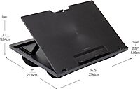 Mind Reader Lap Desk Laptop Stand, Bed Tray, Collapsible, Cushion, Portable, Dorm, Plastic, 14.75"L x 11"W x 7.3"H