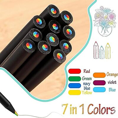 Rainbow Colour Pencils set - 12 Pencils