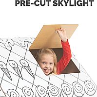 Bankers Box At Play Color-in Playhouse, Life-Size Corrugated Playhouse