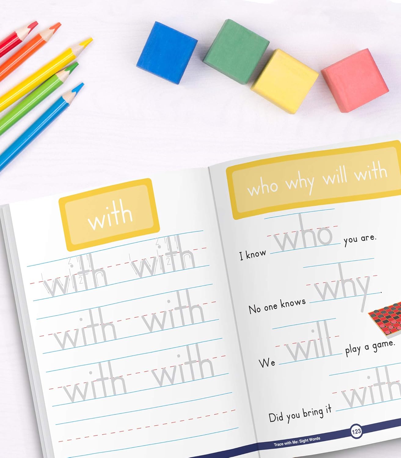 Carson Dellosa Trace With Me: Sight Words Handwriting Workbook for Kids Ages 3
