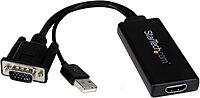 StarTech.com VGA to HDMI Adapter with USB Audio - VGA to HDMI Converter for Your Laptop / PC to HDTV