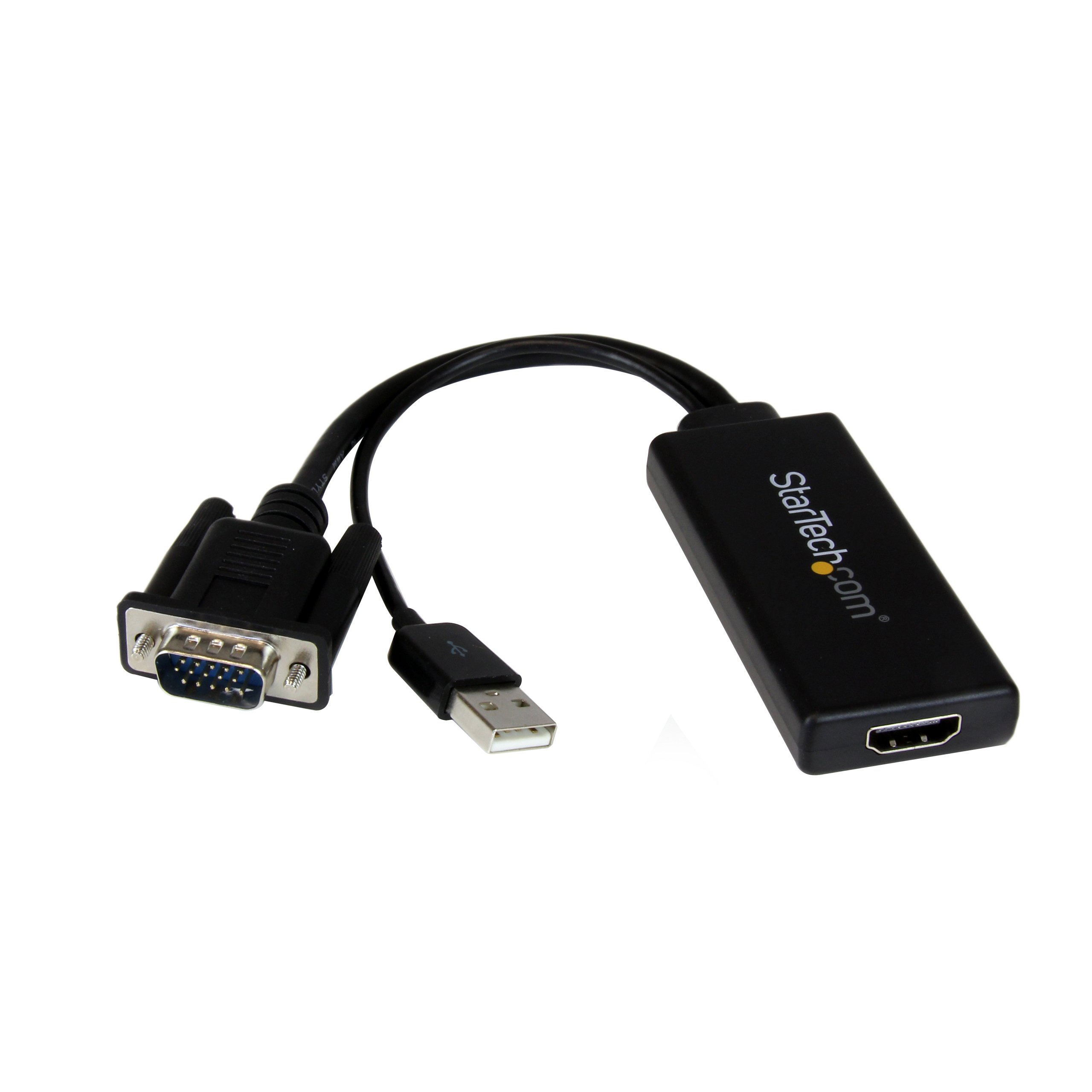 StarTech.com VGA to HDMI Adapter with USB Audio - VGA to HDMI Converter for Your Laptop / PC to HDTV