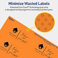 AVERY Printable Rectangle Labels with Sure Feed Technology, Print-to-the-Edge, Laser/Inkjet Compatible