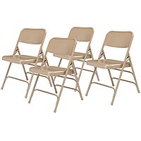 National Public Seating 300 Series Steel Portable Folding Chairs - Premium Heavy-Duty