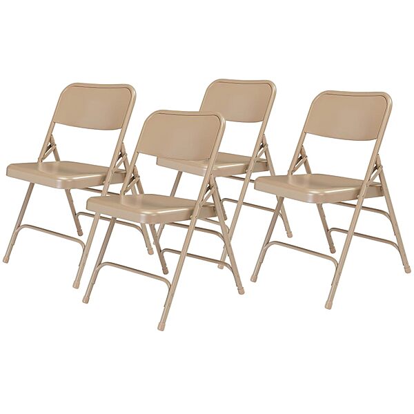 National Public Seating 300 Series Steel Portable Folding Chairs - Premium Heavy-Duty