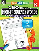 180 Days of High-Frequency Words for Kindergarten - Learn to Read Kindergarten Workbook