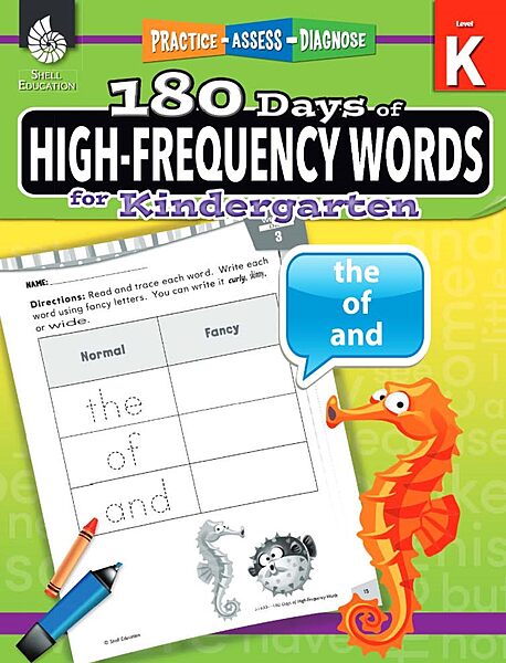 180 Days of High-Frequency Words for Kindergarten - Learn to Read Kindergarten Workbook