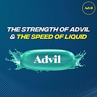 Advil Liqui-Gels Pain Reliever and Fever Reducer, Pain Medicine for Adults with Ibuprofen 200mg for Headache, Backache