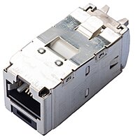 Panduit CJS6X88TGY Shielded RJ45 Cat6a TG Jack Module, Black
