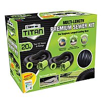 TITAN Fuel Tanks Titan 20 Foot Premium RV Sewer Hose Kit - Thetford 17902 20ft Titan Sewer Hose