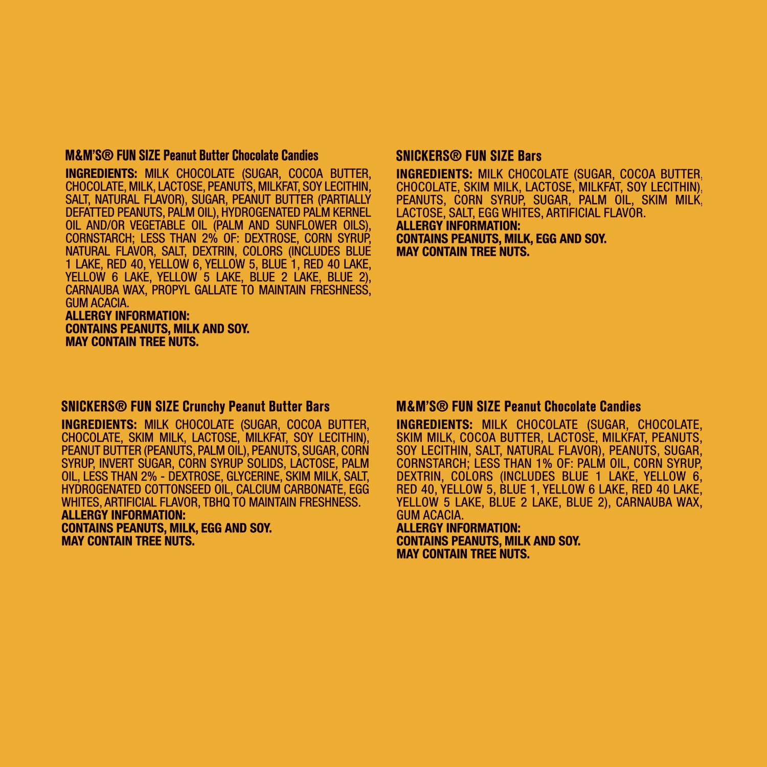 M&M'S Chocolate Candy and SNICKERS Fun Size Peanut and Peanut Butter Choclate Variety Assortment Candy Packs