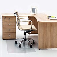 FLOORTEX Valuemat Vinyl Lipped Chair Mat for Hard Floor