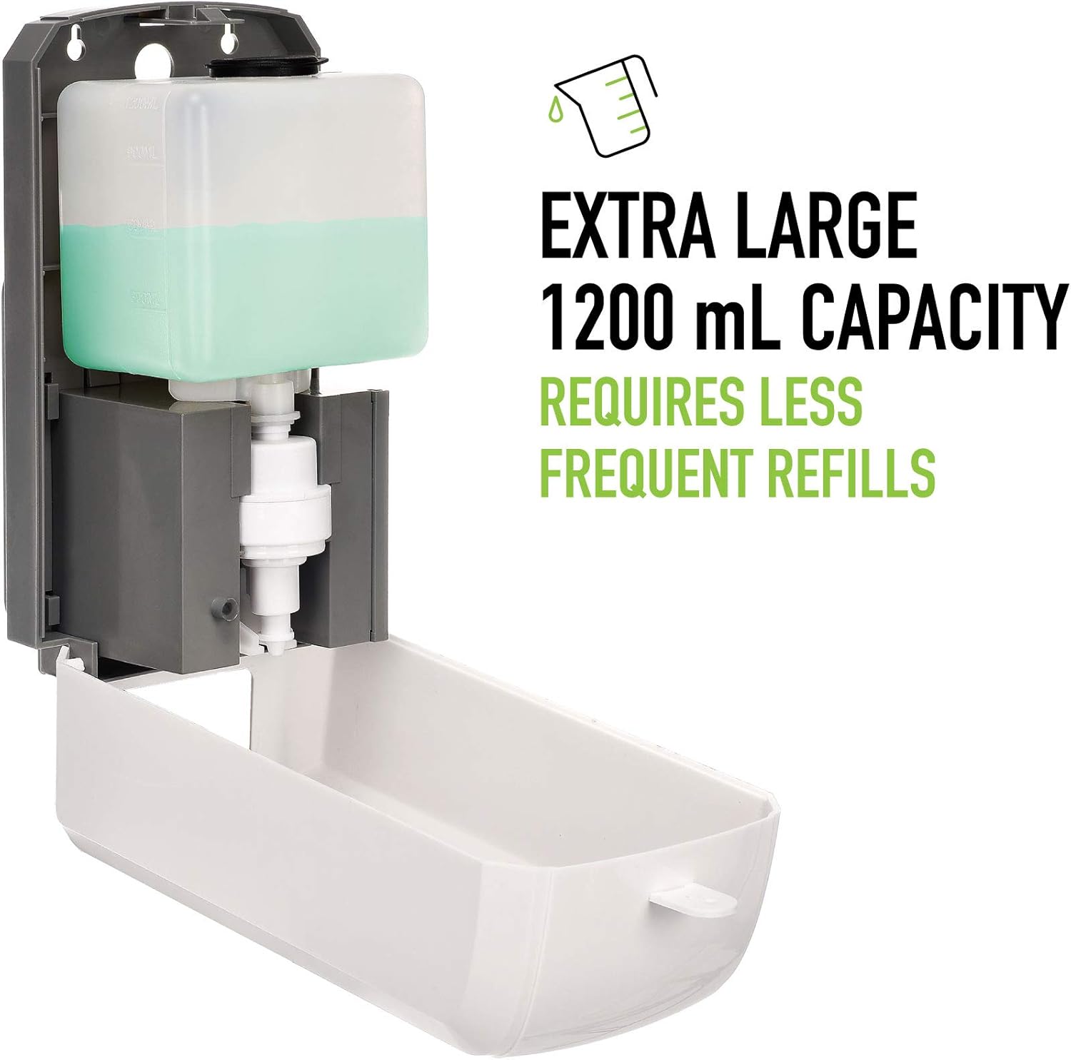 Alpine Automatic Hand Sanitizer Dispenser - Touchless Soap Dispenser with Drip Tray for Restaurant, Hospital, School, Hotel