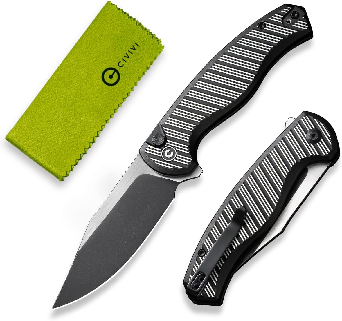 CIVIVI Stormhowl Pocket Knife, Folding Knife with 3.3" Nitro-V Blade and Aluminum Handle