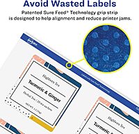 AVERY Glossy Clear Square Labels with Sure Feed, 3" x 3"