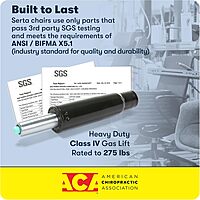 Serta Leighton Home Office Memory Foam, Height-Adjustable Desk Accent Chair with Chrome-Finished Stainless-Steel Base