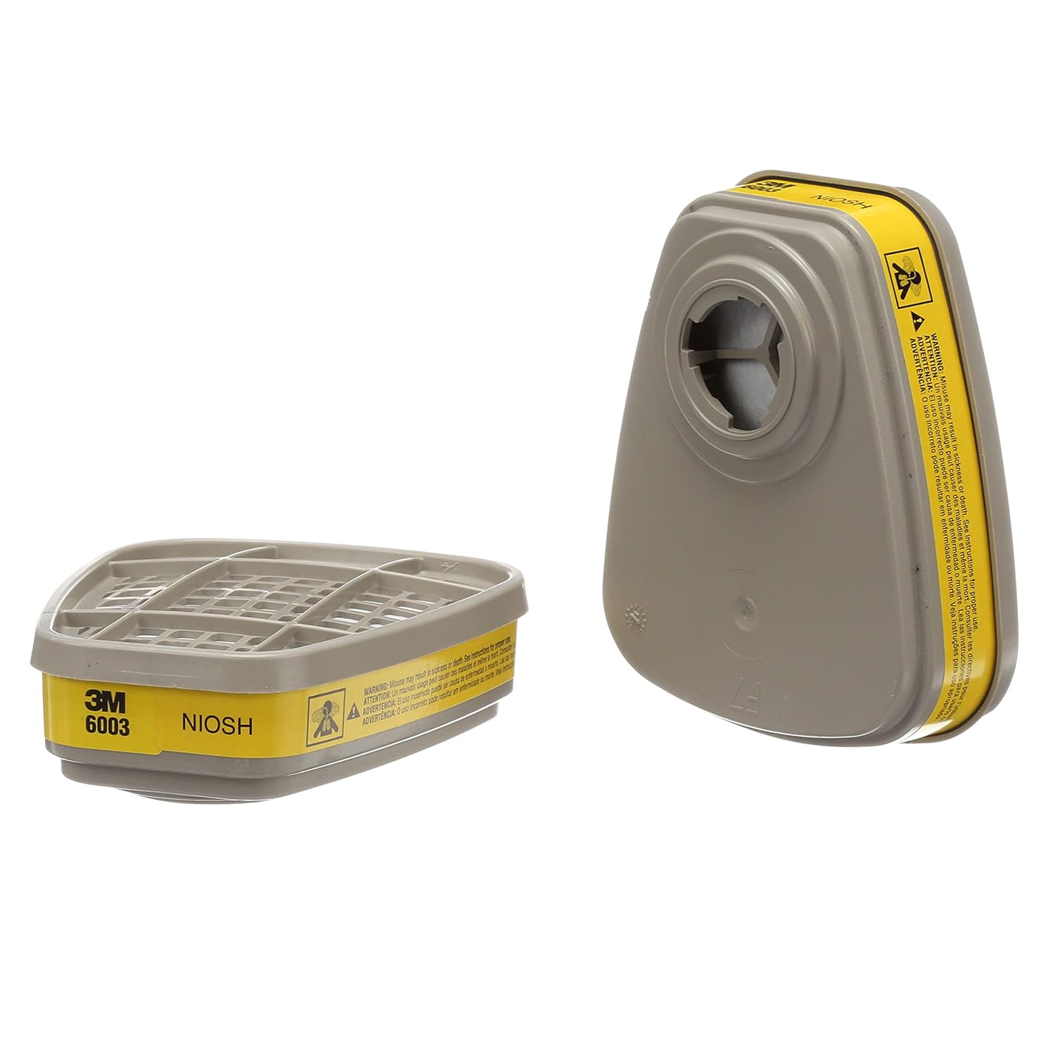 3M Respirator Cartridge 6003, 1 Pair, Helps Protect Against Organic Vapors or Acid Gases 6003/0747 Organic Vapor Acid Gas
