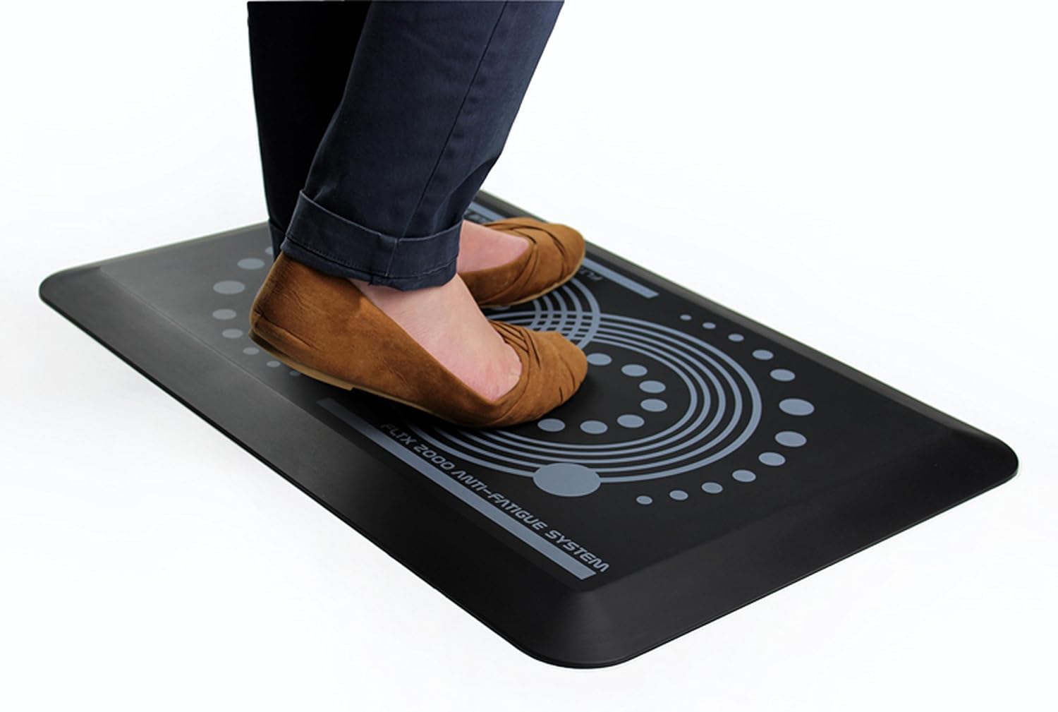 Floortex AFS-TEX 2000 Active Anti-Fatigue Mat, 16in x 24in, Slate Gray