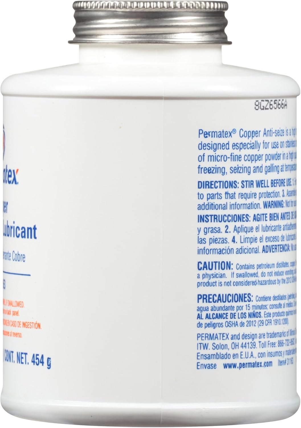 Permatex 31163 Copper Anti-Seize Lubricant, 1 lb Pack of 1 1 lb MACHINE