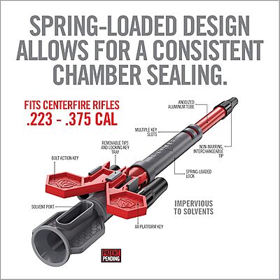 Real Avid Smart-Fit Bore Guide with 3 Interchangeable Tips for Cleaning Rod Alignment and Gun Cleaning - Spring-Loaded Precision Bore Cleaning Tool