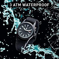 SMITH & WESSON Men's Military Watch with Interchangeable Canvas Straps, Water Resistant, Date Display