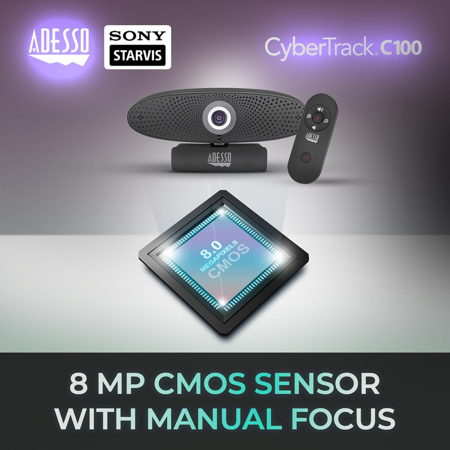 4K Webcam for Conference and Meeting Room, PC and Laptop with Remote Control Ultra HD Boardroom Camera with 8MP CMOS Sensor