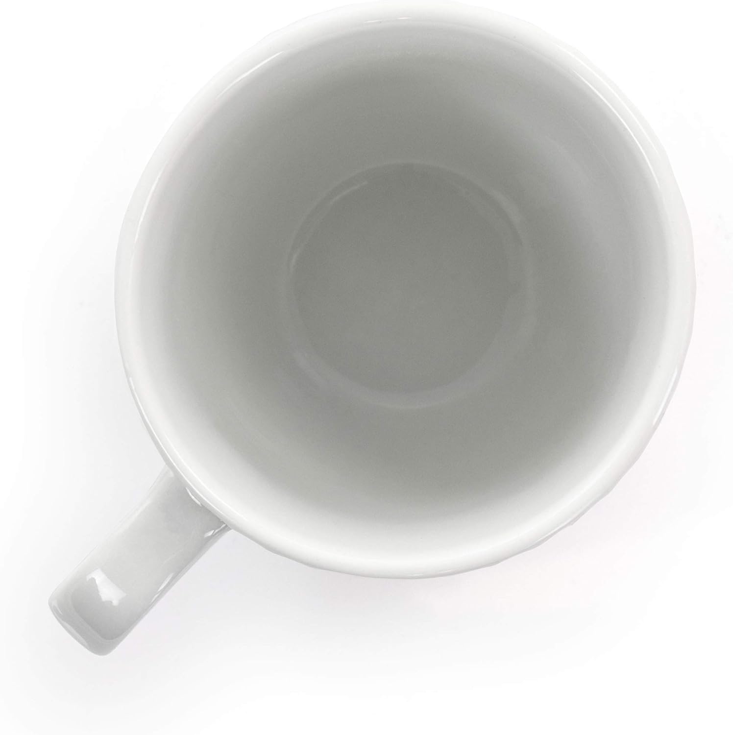 Elama Elle 12 Piece Round Porcelain Mug Set in White